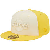 Men's New Era Cream/Gold Los Angeles Lakers Cork Two-Tone 59FIFTY Fitted Hat