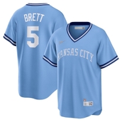 Nike Men's George Brett Light Blue Kansas City Royals Road Cooperstown Collection Player Jersey