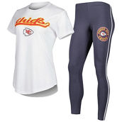Women's Concepts Sport White/Charcoal Kansas City Chiefs Sonata T-Shirt & Leggings Sleep Set