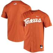 Nike Men's Texas Orange Texas Longhorns Vapor Untouchable Elite Replica Full-Button Baseball Jersey