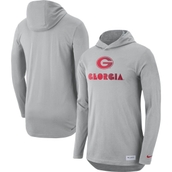 Men's Nike Gray Georgia Bulldogs Campus Performance Hoodie Long Sleeve T-Shirt