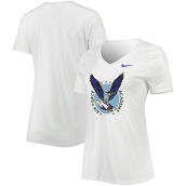 Women's Nike White Air Force Falcons Vault Tri-Blend Mid V-Neck T-Shirt