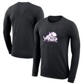 Men's Nike Black TCU Horned Frogs School Logo Legend Performance Long Sleeve T-Shirt