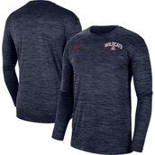 Men's Nike Navy Arizona Wildcats 2022 Sideline Game Day Velocity Performance Long Sleeve T-Shirt