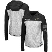 Colosseum Women's Gray/Black Purdue Boilermakers OHT Military Appreciation Mission Arctic Camo Hoodie Long Sleeve T-Shirt