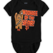 Newborn & Infant Black San Francisco Giants Star Wars Wookie of the Year Bodysuit