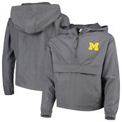 Youth Champion Graphite Michigan Wolverines Pack & Go Windbreaker Jacket