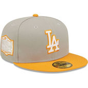 New Era Men's Gray/Orange Los Angeles Dodgers 2020 World Series Cooperstown Collection Undervisor 59FIFTY Fitted Hat
