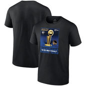 Men's Fanatics Branded Black Golden State Warriors 2022 NBA Finals Champions 75th Anniversary Jumper Trophy T-Shirt