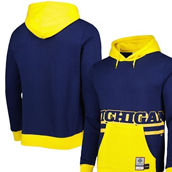 Mitchell & Ness Men's Navy Michigan Wolverines Big Face Pullover Hoodie