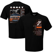 Men's Checkered Flag Black Corey LaJoie Graphic T-Shirt