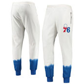 Men's FISLL Oatmeal Philadelphia 76ers Double Dribble Tie-Dye Fleece Jogger Pants