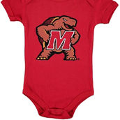 Two Feet Ahead Infant Red Maryland Terrapins Big Logo Bodysuit