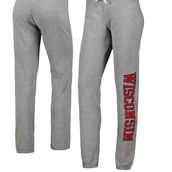 League Collegiate Wear Women's Heather Gray Wisconsin Badgers Victory Springs Tri-Blend Jogger Pants