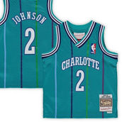 Mitchell & Ness Infant Larry Johnson Teal Charlotte Hornets 1992/93 Hardwood Classics Retired Player Jersey