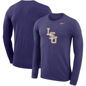 Men's Nike Purple LSU Tigers School Baseball Logo Performance Legend Long Sleeve T-Shirt