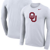Men's Nike White Oklahoma Sooners School Logo Legend Performance Long Sleeve T-Shirt