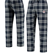 Men's Concepts Sport Navy/Gray Winnipeg Jets Takeaway Plaid Flannel Pants