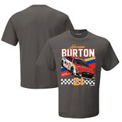 Men's Checkered Flag Charcoal Harrison Burton Motorcraft Front Runner T-Shirt
