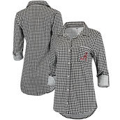 Concepts Sport Women's Houndstooth Alabama Crimson Tide Forge Rayon Flannel Long Sleeve Button-Up Shirt