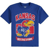 Youth Champion Royal Kansas Jayhawks Strong Mascot T-Shirt