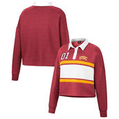 Colosseum Women's Cardinal USC Trojans I Love My Job Rugby Long Sleeve Shirt