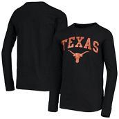 Youth Black Texas Longhorns Arch Over Logo Long Sleeve T-Shirt