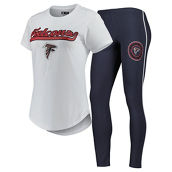 Women's Concepts Sport White/Charcoal Atlanta Falcons Sonata T-Shirt & Leggings Sleep Set