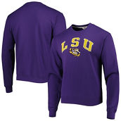 League Collegiate Wear Men's Purple LSU Tigers 1965 Arch Essential Fleece Pullover Sweatshirt