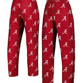 Concepts Sport Men's Crimson Alabama Crimson Tide Logo Flagship Allover Print Pants