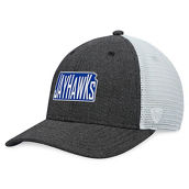 Top of the World Men's Charcoal/White Kansas Jayhawks Townhall Trucker Snapback Hat