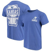 Image One Men's Royal Kansas Jayhawks Comfort Colors Campus Icon T-Shirt