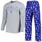 Men's Concepts Sport Royal/Gray Los Angeles Dodgers Breakthrough Long Sleeve Top & Pants Sleep Set