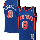 Mitchell & Ness Men's Latrell Sprewell Blue New York Knicks Hardwood Classics 1998-99 Swingman Jersey