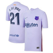 Youth Nike Frenkie de Jong Purple Barcelona 2021/22 Away Stadium Replica Player Jersey