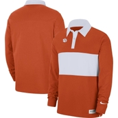 Men's Nike Orange Clemson Tigers Striped Long Sleeve Polo