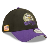 Men's New Era Black/Purple Minnesota Vikings 2022 Salute To Service 39THIRTY Flex Hat