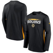 Men's Fanatics Branded Black Boston Bruins Authentic Pro Rink Performance Long Sleeve T-Shirt