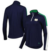 Under Armour Women's Navy Notre Dame Fighting Irish Team Tech Mesh Performance Quarter-Zip Jacket