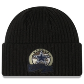 Men's New Era Black Dallas Cowboys 2022 Salute To Service Knit Hat