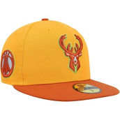 Men's New Era  Gold/Rust Milwaukee Bucks 59FIFTY Fitted Hat