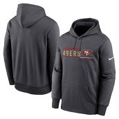 Men's Nike Anthracite San Francisco 49ers Prime Logo Name Split Pullover Hoodie