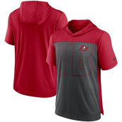 Men's Nike Heathered Charcoal/Red Tampa Bay Buccaneers Performance Hoodie T-Shirt