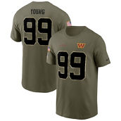 Men's Nike Chase Young Olive Washington Commanders 2022 Salute To Service Name & Number T-Shirt