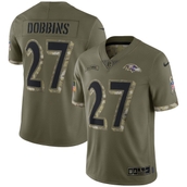 Nike Men's J.K. Dobbins Olive Baltimore Ravens 2022 Salute To Service Limited Jersey
