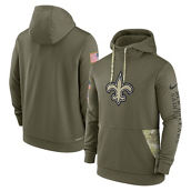 Men's Nike Olive New Orleans Saints 2022 Salute to Service Therma Performance Pullover Hoodie