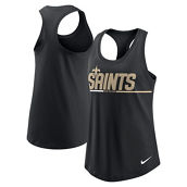 Nike Women's Black New Orleans Saints Team Name City Tri-Blend Racerback Tank Top