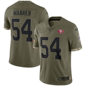 Men's Nike Fred Warner Olive San Francisco 49ers 2022 Salute To Service Limited Jersey