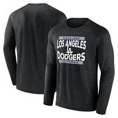 Men's Fanatics Branded Black Los Angeles Dodgers Heroic Play Raglan Long Sleeve T-Shirt