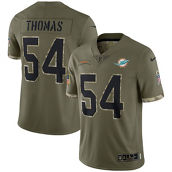 Men's Nike Zach Thomas Olive Miami Dolphins 2022 Salute To Service Retired Player Limited Jersey